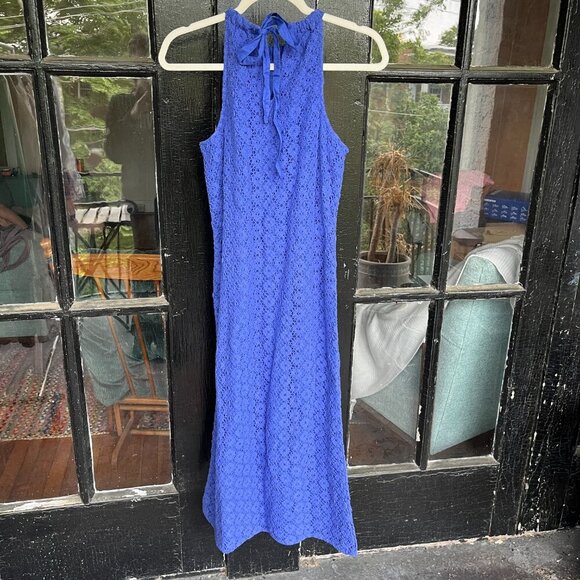 NWT A New Day - Gorgeous Blue Color! Crochet Halter Dress - Size Small - Picture 6 of 8